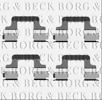 BORG & BECK bbk1254 -  Комплектующие, колодки дискового тормоза